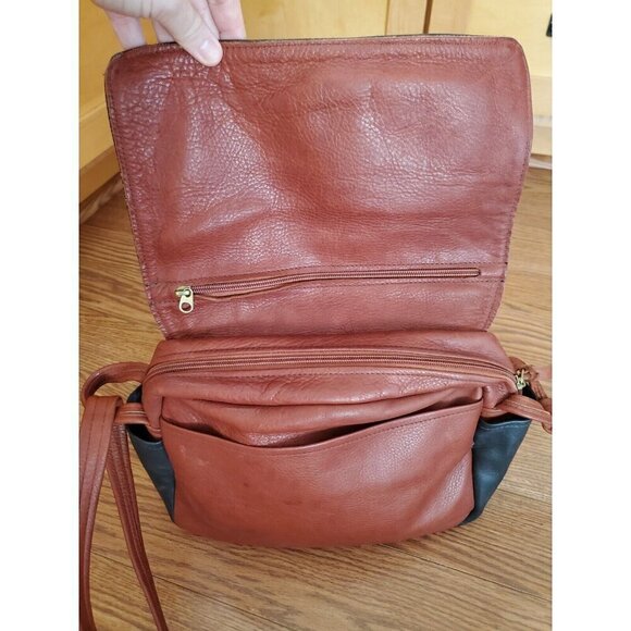 Stickman Leather Unisex Crossbody Purse Bag Brown Black Adjustable Strap READ - Picture 11 of 15